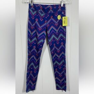 NEW Xersion Girls Multicolor Geometric High Rise Quick-Dri Leggings Size L (14)